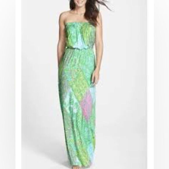 Lilly Pulitzer Marlisa Sun Dance Strapless Maxi Dress - Picture 1 of 7